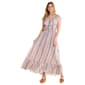 Womens Absolutely Famous Ruffle Trim Stripe Maxi Dress - image 1