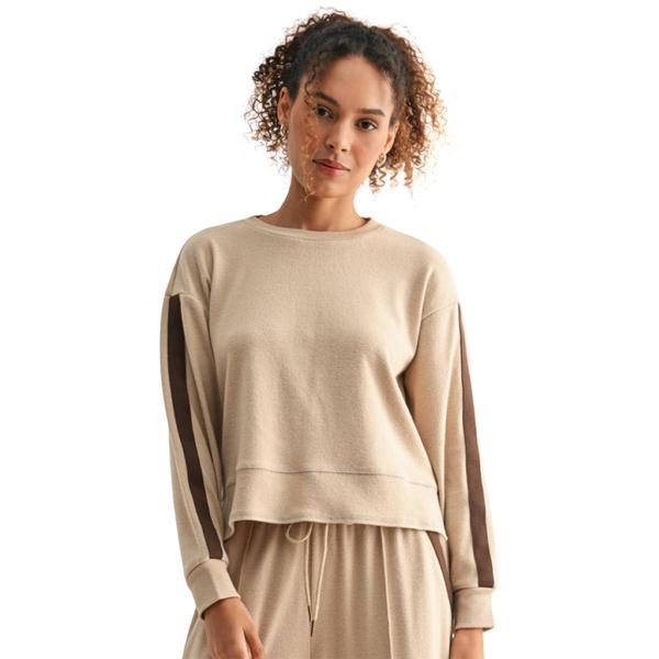 Womens CITY BLUES Long Stripe Sleeve Track Sweatshirt - image 