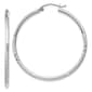 Gold Classics&#40;tm&#41; 14kt. White Gold Satin 40mm Hoop Earrings - image 1