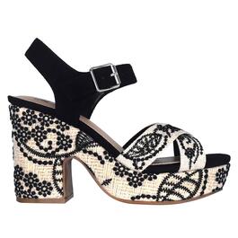 Womens Impo Ozella II Embroidered Memory Foam Platform Sandals