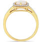Gemstone Classics&#8482; 10kt. Gold & Opal Square Halo Ring - image 3