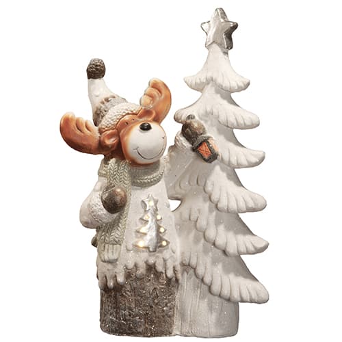 National Tree 24in. Pre-Lit and Battery Operated Moose - image 