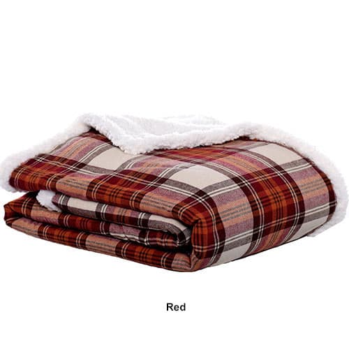 Eddie Bauer Edgewood Flannel Sherpa Throw