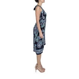 Womens Robbie Bee Sleeveless Print ITY Sarong Midi Dress