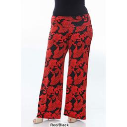 Plus Size White Mark Palazzo Print Pants
