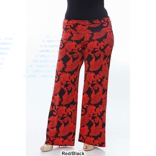 Plus Size White Mark Palazzo Print Pants