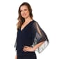Womens MSK Beaded Sleeve Surplice Side Ruching Blouse - image 4