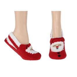 Womens Capelli New York Jolly Santa Slipper Socks