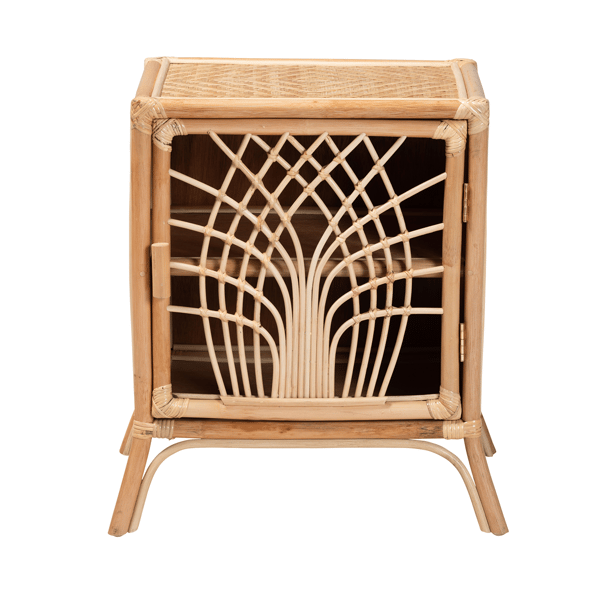 Baxton Studio Danna Modern Bohemian Rattan Nightstand