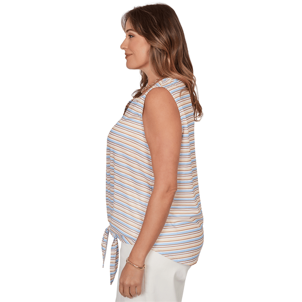 Plus Size Hearts of Palm Cool & Collected Sleeveless Blouse