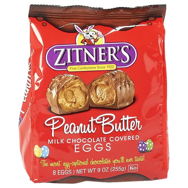 Zitner&#39;&#39;s 9oz. Peanut Butter Milk Chocolate Eggs Bag - image 