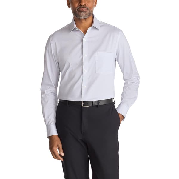 Mens Van Heusen&#40;R&#41; Regular Fit Stretch Dress Shirt - Taupe/Navy