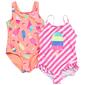 Girls &#40;7-12&#41; Bmagical 2pk. Ice Cream One Piece Swimsuits - image 1