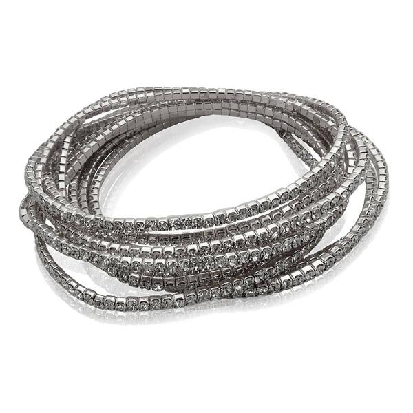 Guess Crystal Stretch Bracelets with Silver-Tone Finish - image 