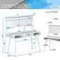 Techni Mobili Study Computer Desk w/ Dry Erase White Board - image 9