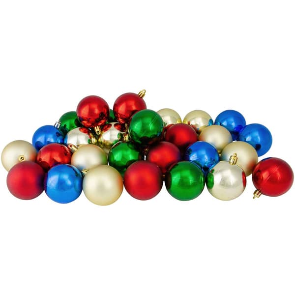 Northlight Seasonal 50ct. 2-Finish Christmas Ball Ornaments