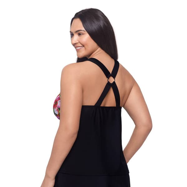 Plus Size American Beach Eden Garden Ring Back Tankini Swim Top