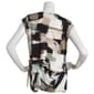 Womens Kasper Sleeveless Abstract Round Neck Side Tie Blouse - image 2
