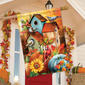 Briarwood Lane Fall Floral Birdhouses House Flag - image 2