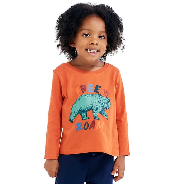 Toddler Boy Tales & Stories Roam Free Long Sleeve Tee