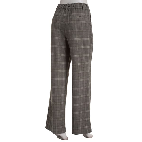 Womens Nicole Miller Plaid Wide Leg Pants