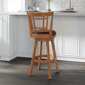 HH2 Home Fairfox Oak Wood Bar Height Swivel Stool - image 7