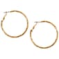 Design Collection Silver Diamond Cut Clutch Hoop Earrings - image 1