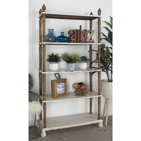 9th & Pike&#174; Distressed 5-Tier Wooden Shelving Unit