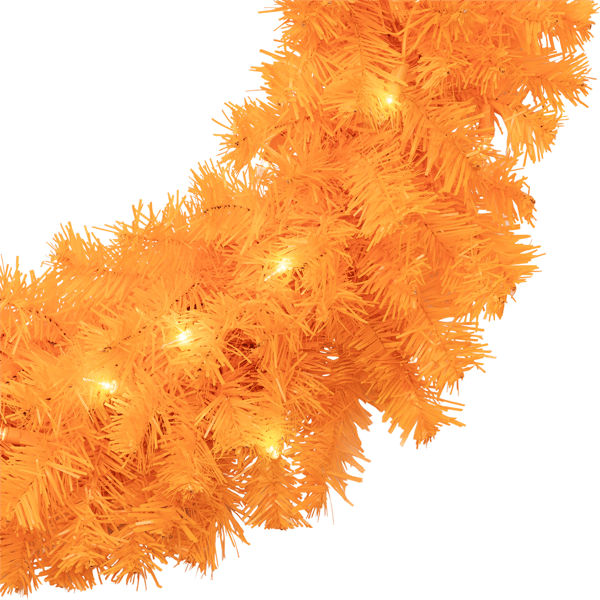 Northlight 24in. Pre-Lit Orange Pine Christmas Wreath