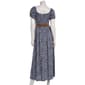 Juniors Wallflower Challis Smock Bodice Puff Sleeve Maxi Dress - image 2