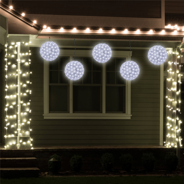 Northlight White LED Starlight Sphere Outdoor Christmas Décor