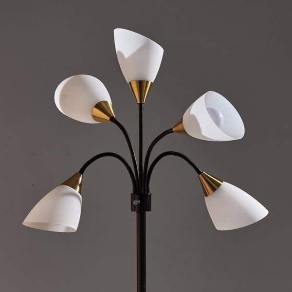 Simplee Adesso 5 Light Black Floor Lamp