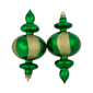Northlight 8ct. Green Shatterproof Finial Christmas Ornaments - image 4