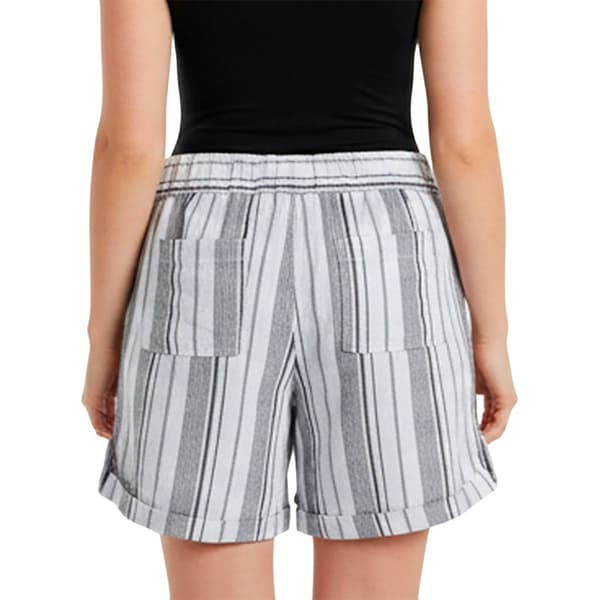Womens Per Se Stripe Pocket Linen Shorts