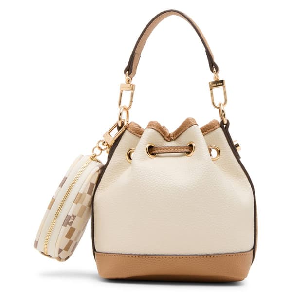 Anne Klein Graphic Tile Small Bucket Bag - Mink