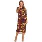 Womens Kathy Ireland Long Sleeve Mesh Drape Neck Dress - image 1