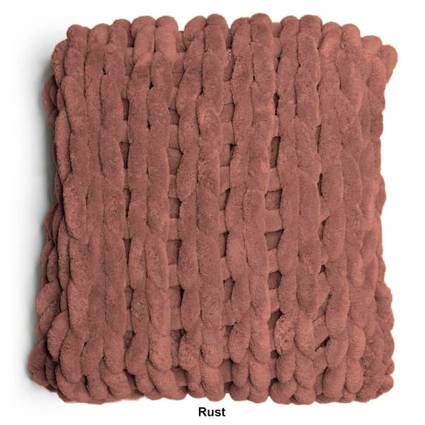 Donna Sharp Solid Chenille Knitted Throw Blanket