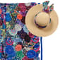Womens Adrienne Vittadini 2pc. Beaded Satin Kimono Hat Set - image 1