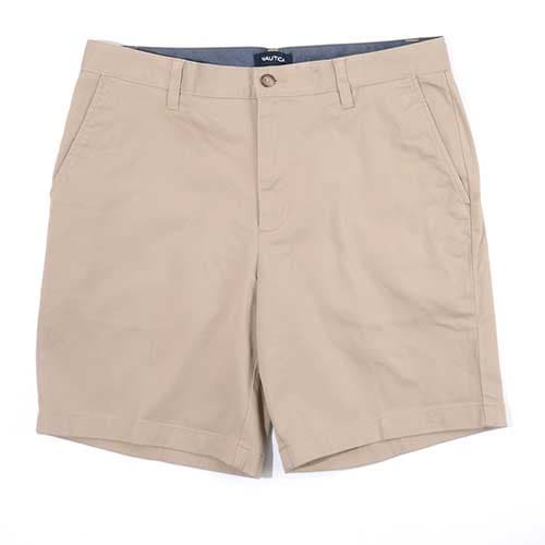 Mens Nautica Flat Front Stretch Deck Shorts