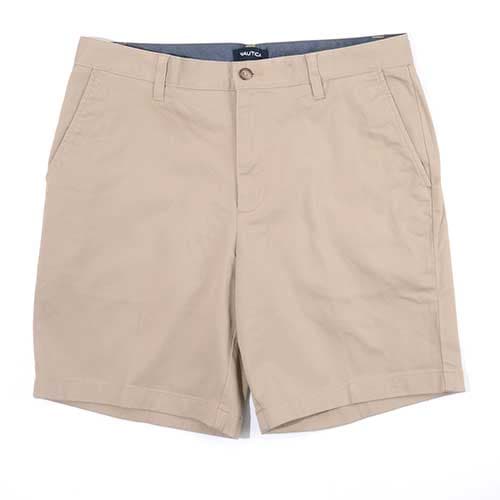 Mens Nautica Flat Front Stretch Deck Shorts - image 