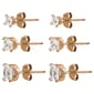 10kt. Yellow Gold Princess Cut Cubic Zirconia Stud Earrings Set - image 2