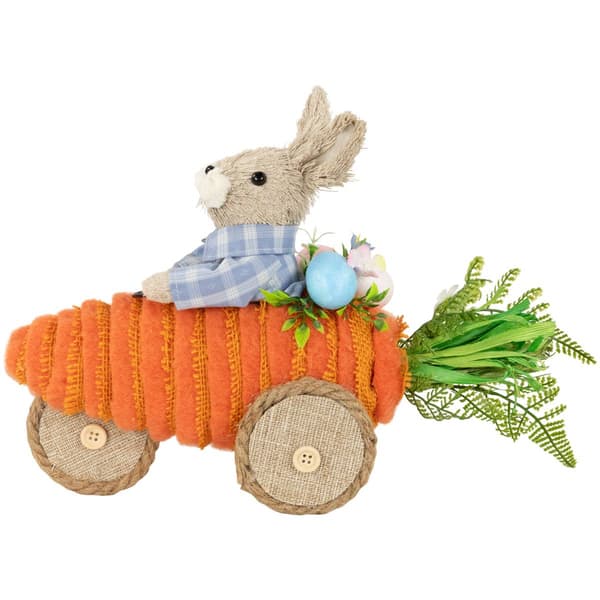 Northlight Seasonal Boy Bunny with Carrot Car Easter Figurine