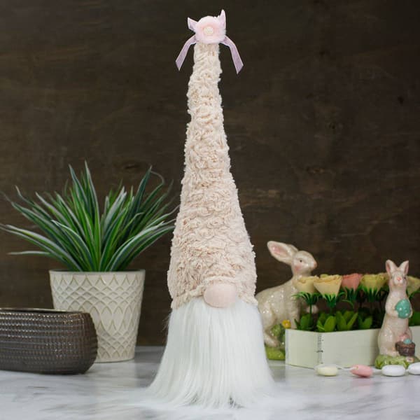 Northlight Seasonal Gnome Head with Bow Spring Décor