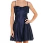 Juniors Emerald Sundae Glitter Knit Bow Applique A-Line Dress - image 2