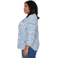 Plus Size Alfred Dunner Austin Spliced Stripe Blouse w/ Necklace - image 4