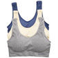 Plus Size Nautica 3pk.Bras with Straps Pads & Logo - NT1607-3PKN - image 1