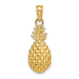 Unisex Gold Classics(tm) 14kt Gold Textured Pineapple Charm