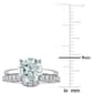 Gemstone Classics™ 10kt. White Gold Aquamarine & Sapphire Ring - image 3