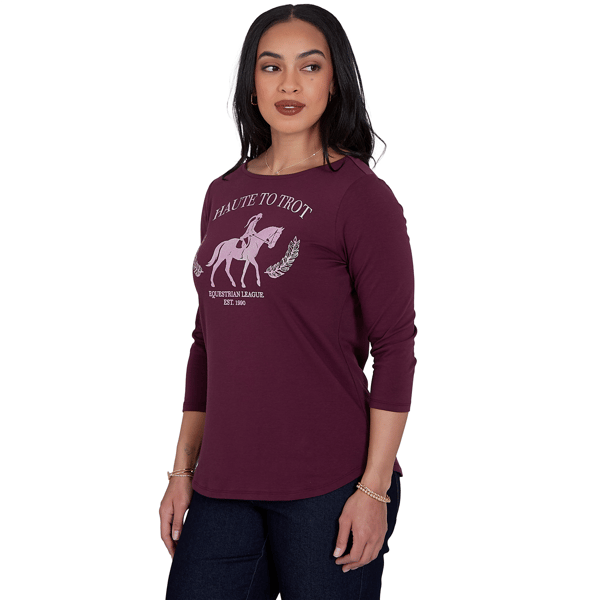 Petite Ruby Rd. Must Haves II Haute Trot Equestrian Tee