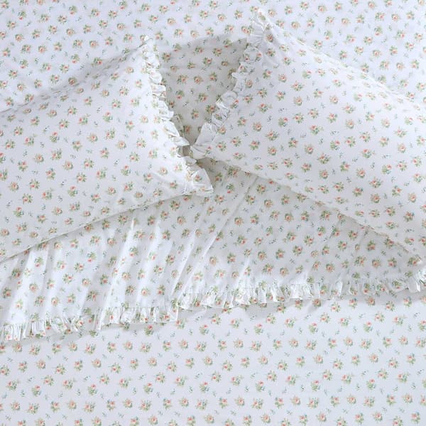 Laura Ashley Roseford 100% Cotton Floral Sheet Set
